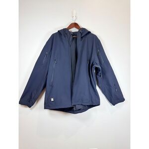 Free Soldier Mens XL Navy Blue Softshell Tactical Hooded Jacket Fleece Lined